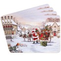 Santa & Sleigh Placemat Set x4