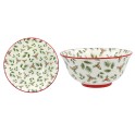 Xmas Holly Leaf Bowl 6"
