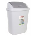 25Lt Grey Waste Bin W/Swing Lid Steelex